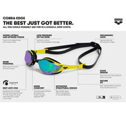 arena Cobra Edge Swipe Mirror Goggles -AS5FGG00U-EMGD